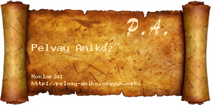 Pelvay Anikó névjegykártya